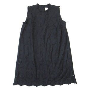 NWT GAP x Doen Eyelet Mini in Black Sleeveless Cotton Dress S